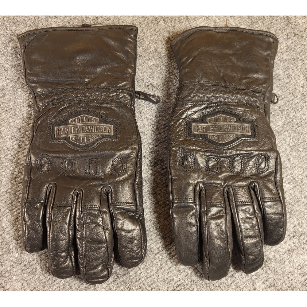 Harley Davidson Motorcycle Insulated Leather Gloves Men's Size Medium